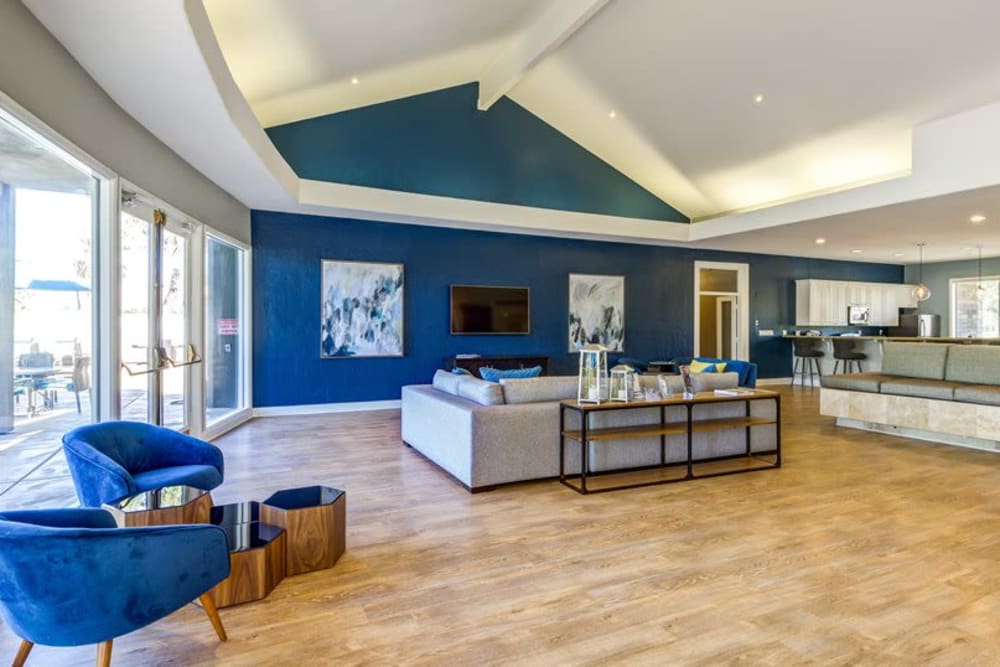 Community room at Parkview Terrace Apartments in Redlands, California