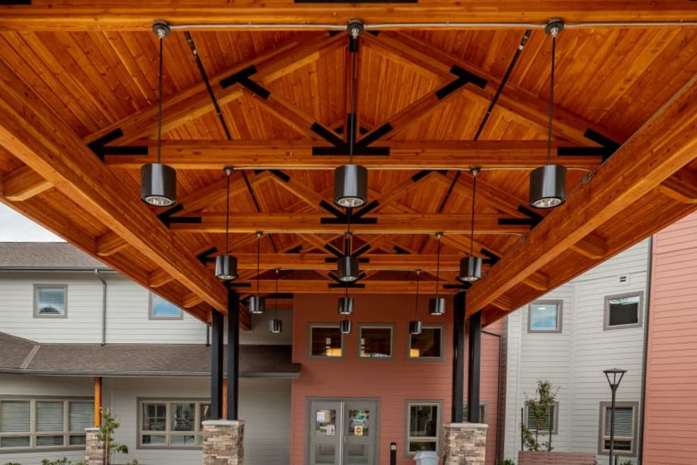 The exterior view of The Landing a Senior Living Community in Roseburg, Oregon. 