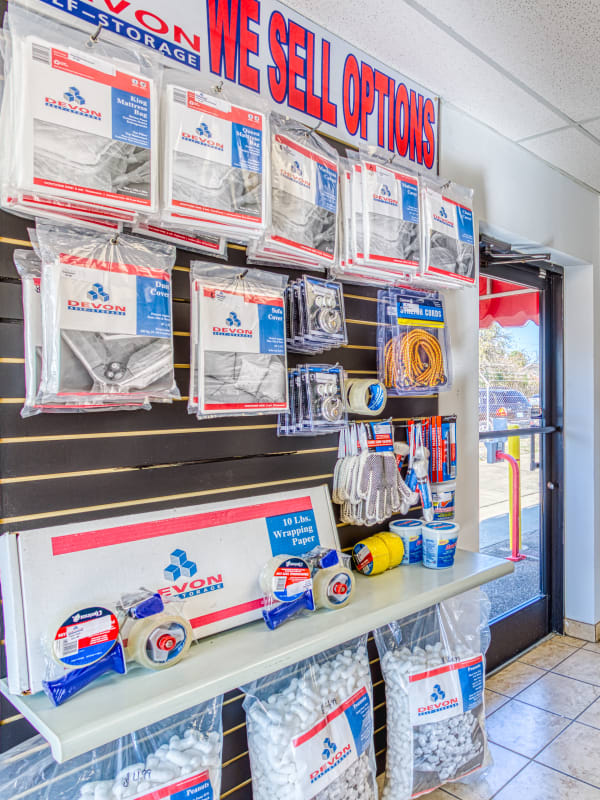 Packing supplies at Devon Self Storage in Memphis, Tennessee