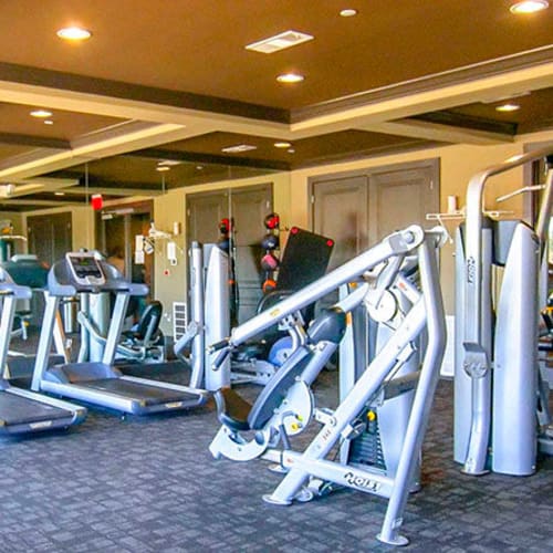 Well-equipped onsite fitness center at Anatole on Briarwood in Midland, Texas