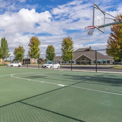 Basketball court at Deer Creek in Spokane, Washington