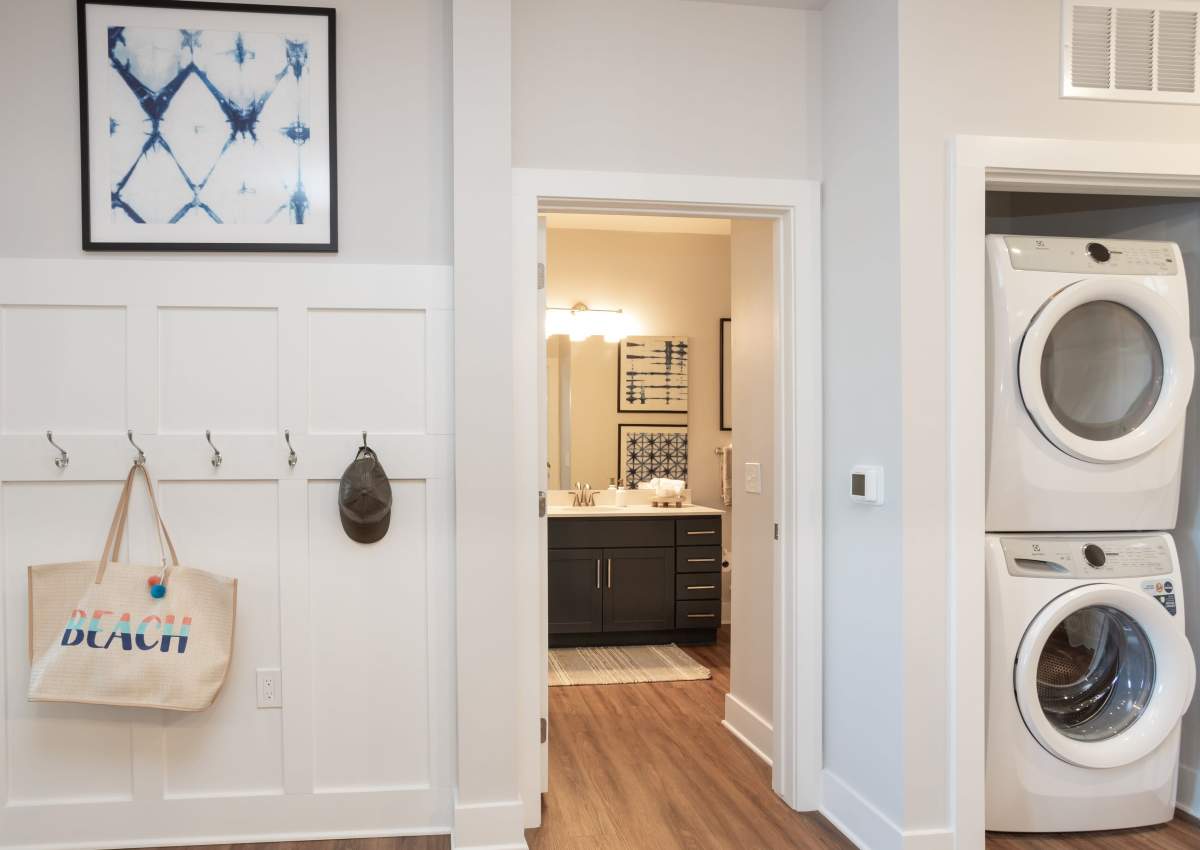 In-home washer and dryer at Proximity Carolina Beach in Carolina Beach,North Carolina