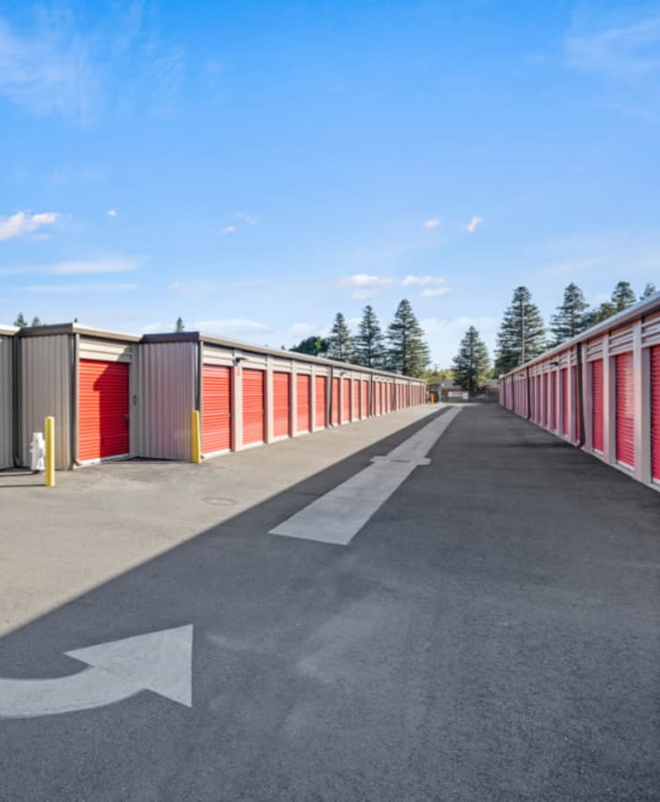 Outdoor units at StorQuest Express Self Service Storage in Sacramento, California