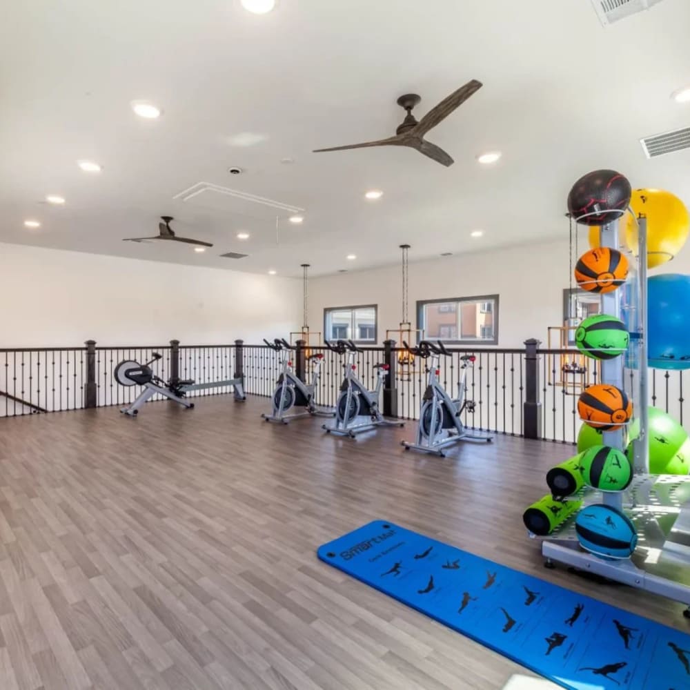 Expansive fitness center at Luxia Grand Prairie, Grand Prairie, Texas