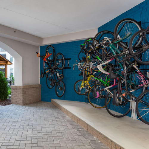 Hanging bike rack area at Marq on Ponce in Atlanta, Georgia