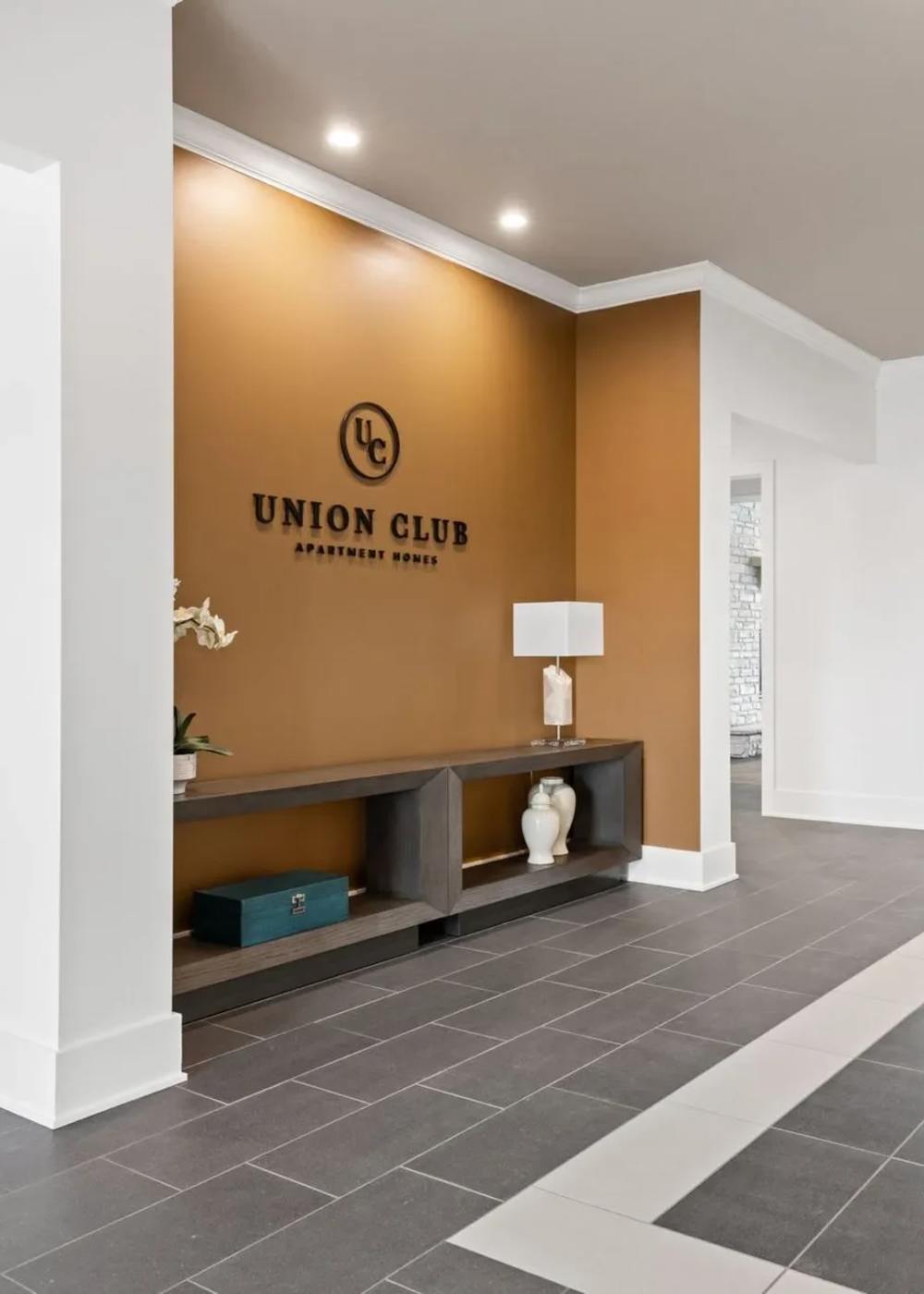 Property signage at Union Club Apartments in Fort Wayne, Indiana