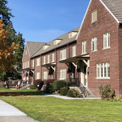  Exterior view of homes at Broadmoor in Joint Base Lewis McChord, Washington