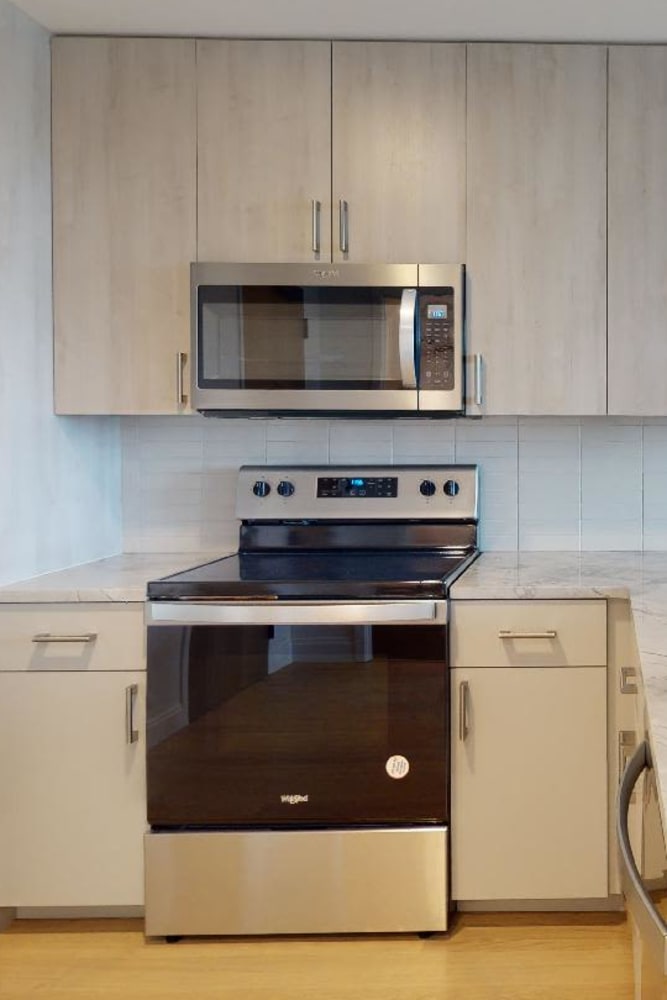 Energy-efficient appliances in every apartment at 55 Brighton at Packard Crossing in Boston, Massachusetts