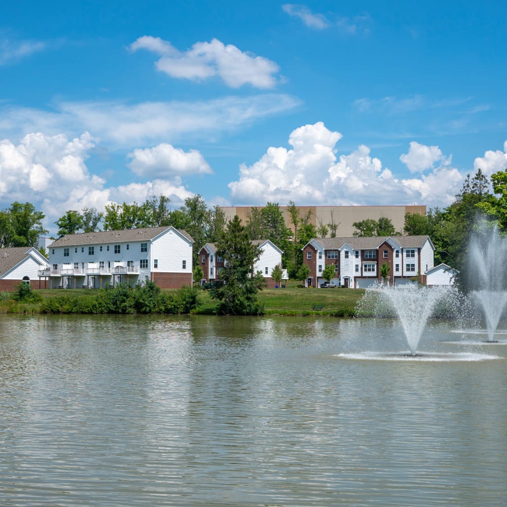 Lake with water features at Clinton Lake, Clinton, Pennsylvania