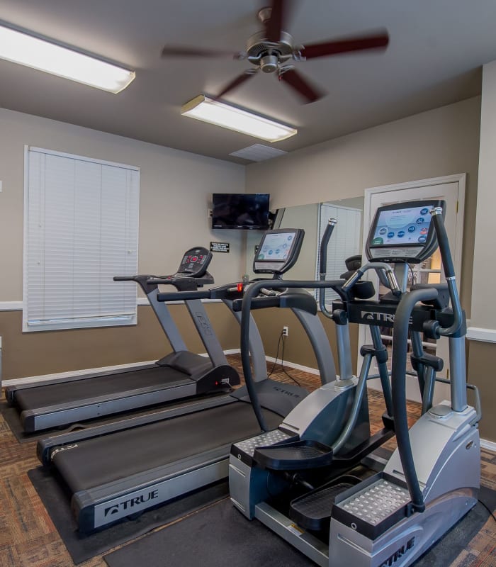 Fitness center at Crown Chase Apartments in Wichita, Kansas