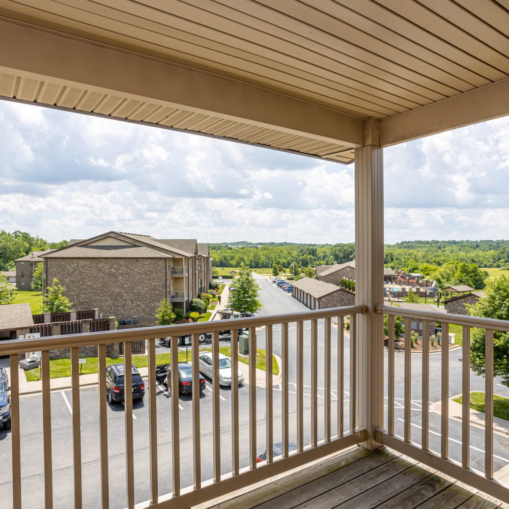 Private patio at Oldham Oaks, La Grange, Kentucky