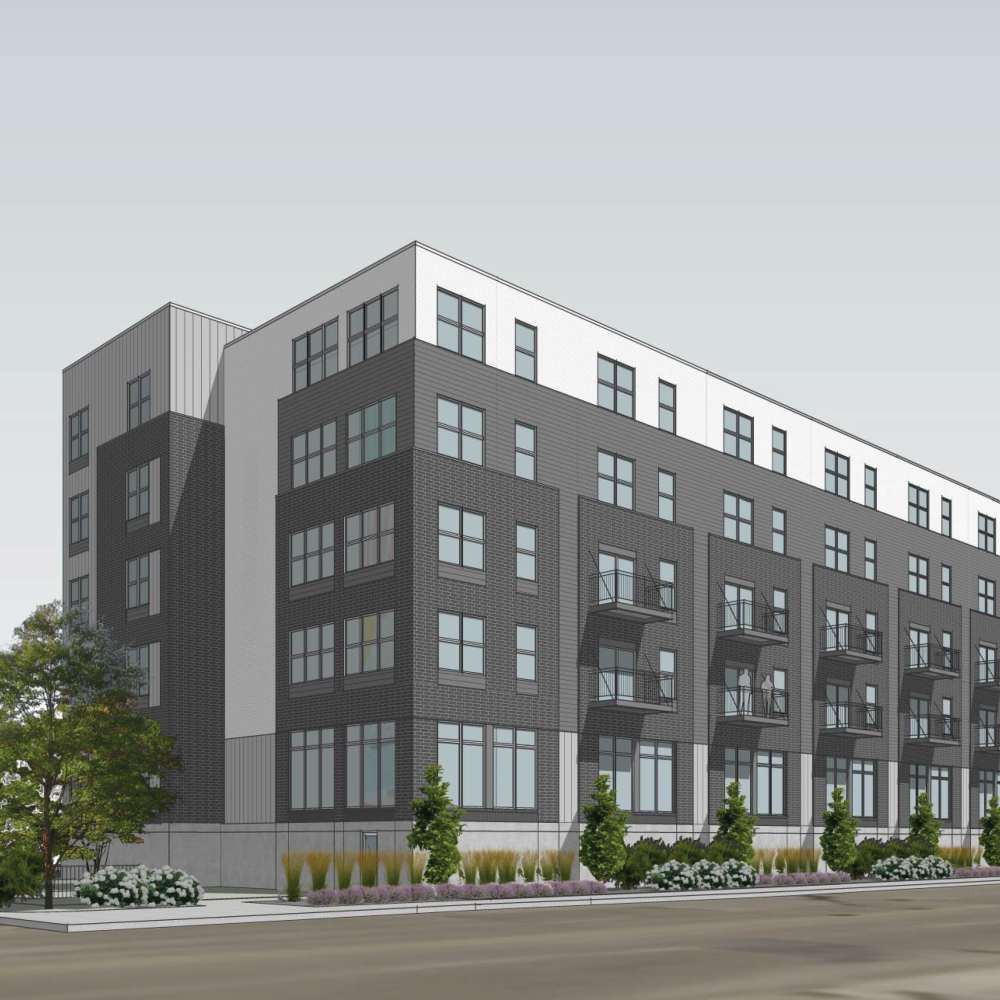 Property exterior at East National Flats in Milwaukee, Wisconsin