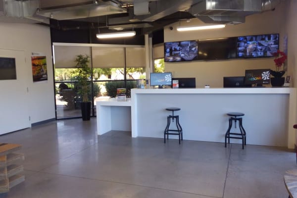 Moving truck and driver at StorQuest Self Storage in Chandler, Arizona