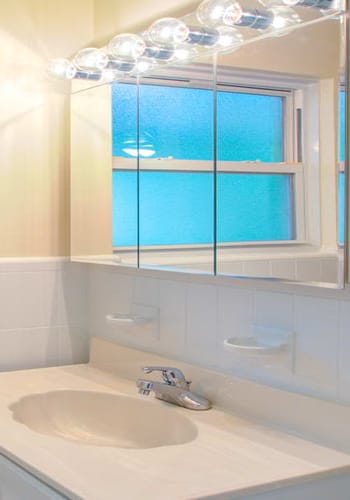 Sparkling bathroom sink at Haddon Knolls Apartments in Haddon Heights, New Jersey