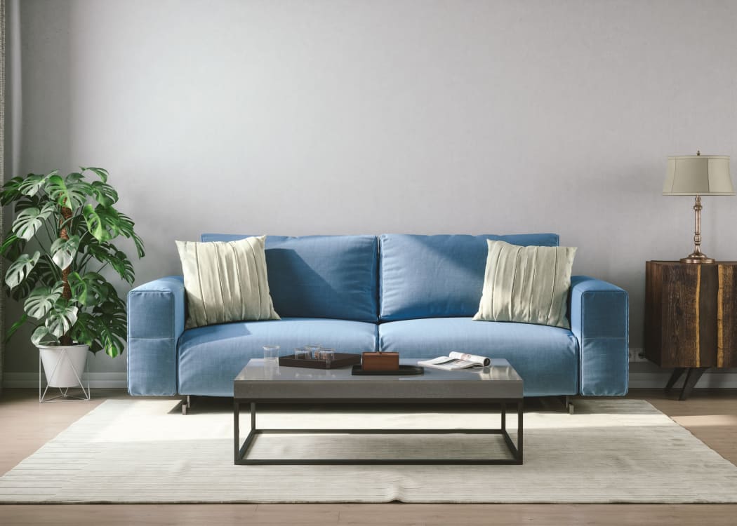 Comfy couch at City Center Apartments in Reno, Nevada