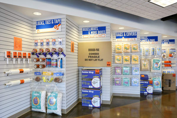 Variety of moving supplies at A-1 Self Storage in National City, California