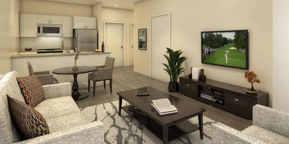 Open floorplan at Anthology of Edmonds in Edmonds, Washington