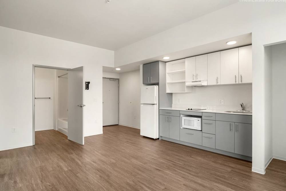 Spacious apartment with modern kitchen at Koz on State in Salem, Oregon
