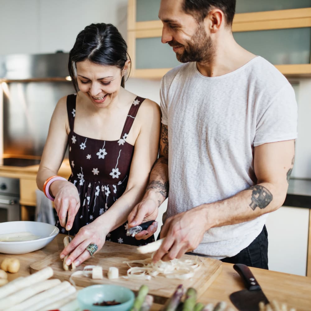 Resident couple loving their new apartment at Westpark Club in Athens, Georgia