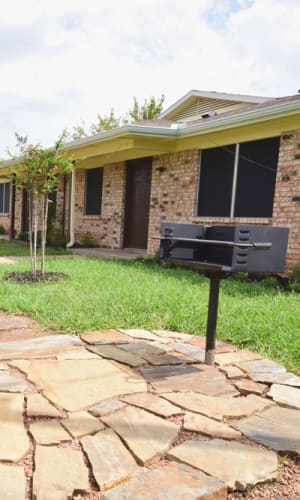 Grilling station outside of the apartments at Buffalo Ridge in Princeton, Texas