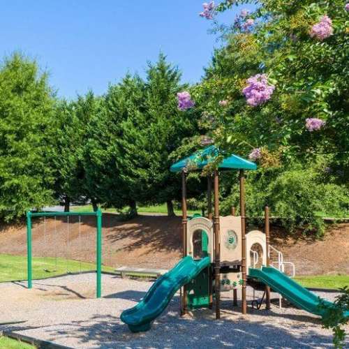 Play ground with slides at Commons at Fort Mill in Fort Mill, South Carolina