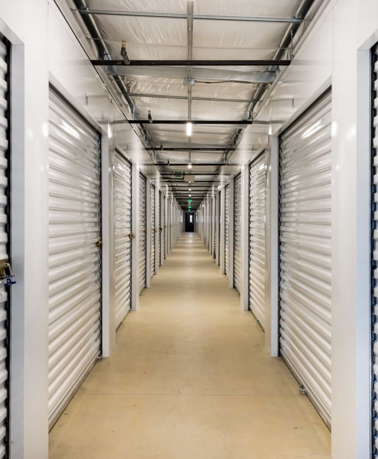 Indoor self storage units at StorQuest Express Self Storage in Fountain, Colorado