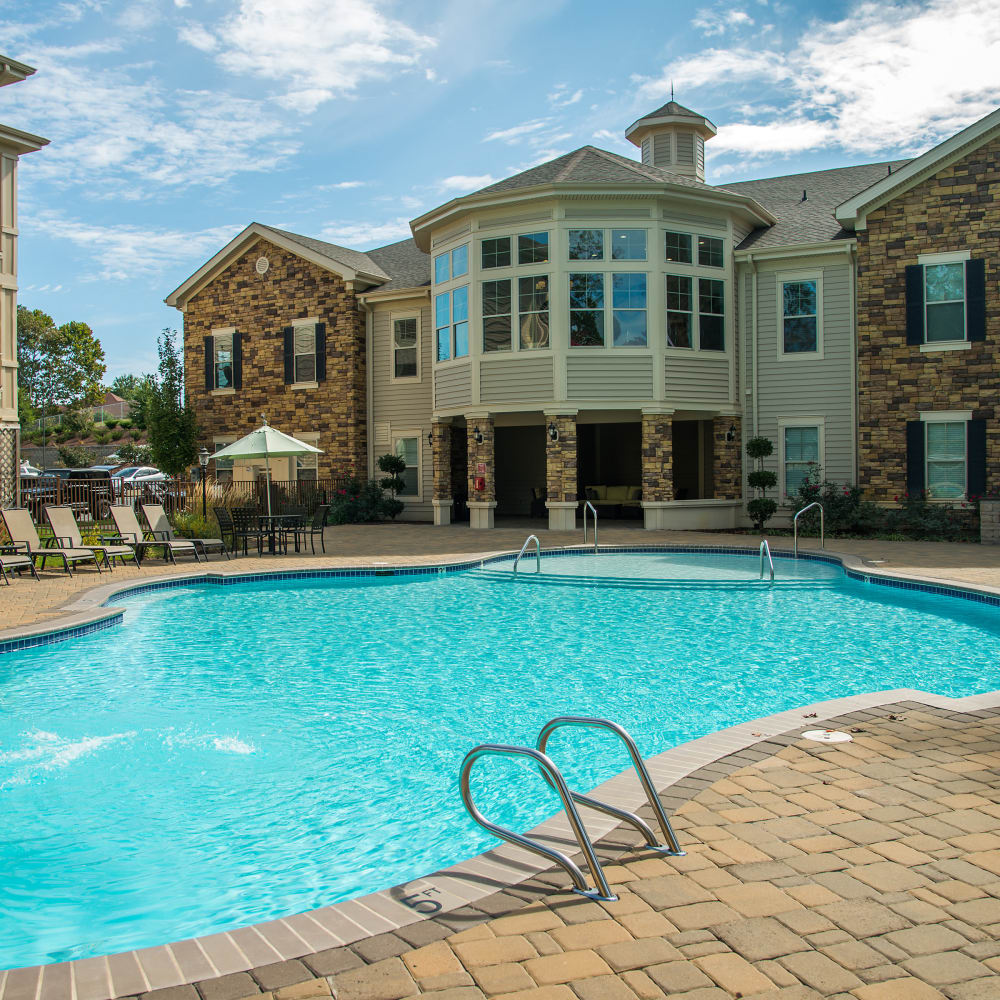 Outdoor pool area at Arden Place in Charlottesville, Virginia