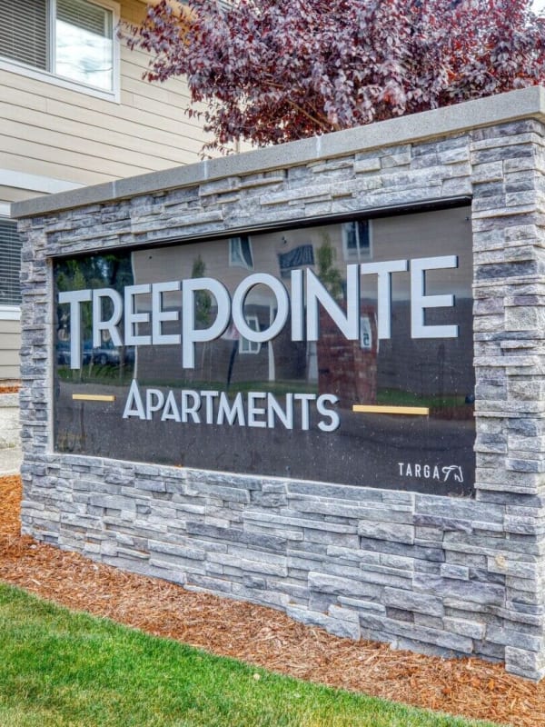 Outside of units in Tree Pointe Apartments in Federal Way, Washington