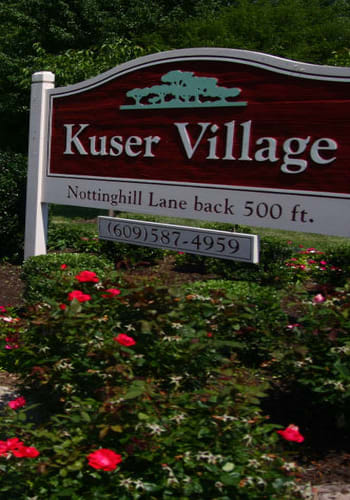 Signage at Kuser Village in Hamilton, New Jersey