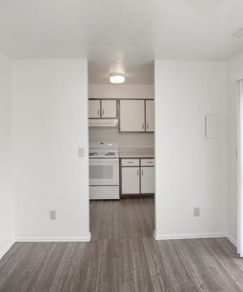 Living room at Cloverdale Heights Apartments in Crawfordsville, Indiana