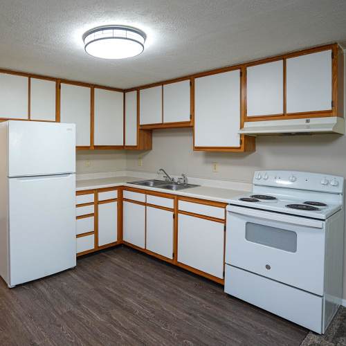 Beautiful kitchen at Lincoln Apartments in Shinnston, West Virginia