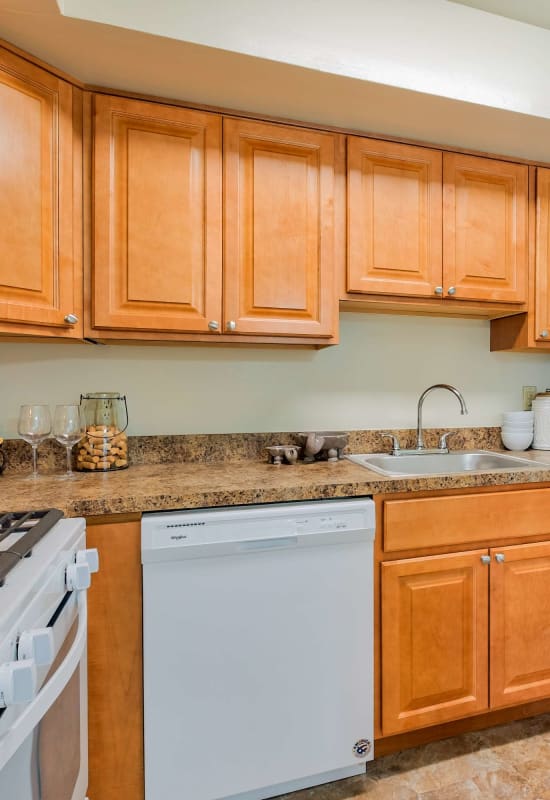 Lots of kitchen counter space at York Hills in York, Pennsylvania