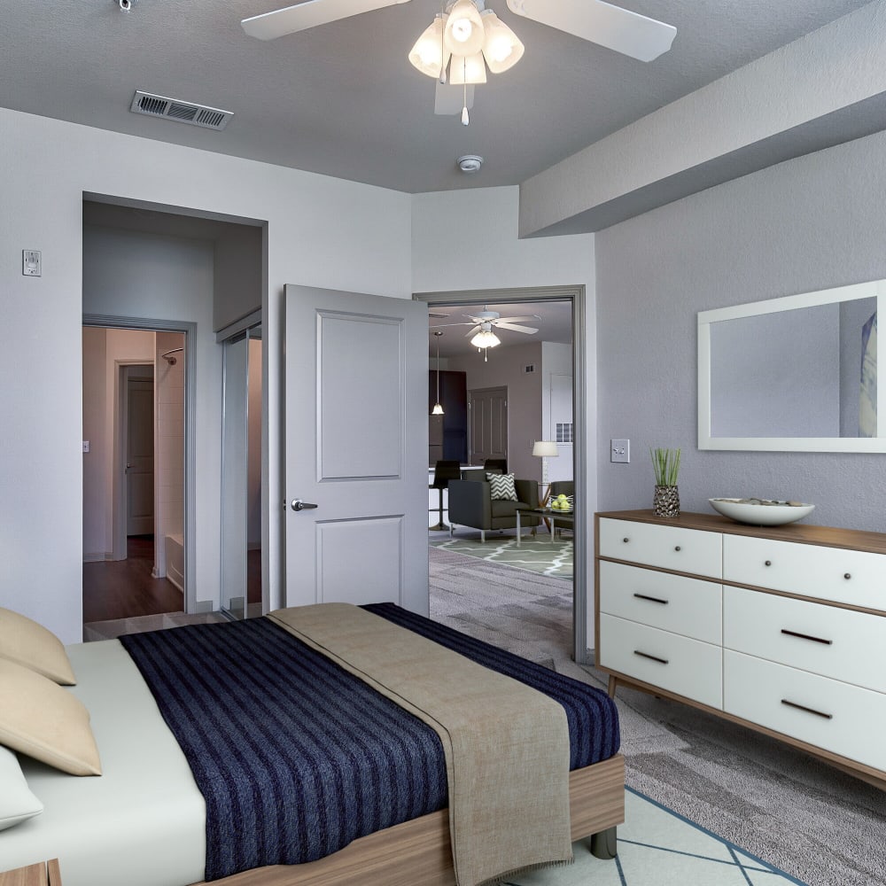 Model bedroom at Bridgeway Chattanooga, Chattanooga, Tennessee