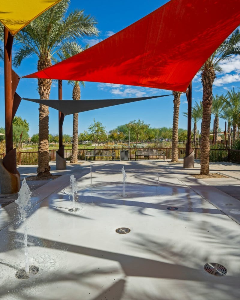 Splash pad at The Reserve at Eastmark, Mesa, Arizona