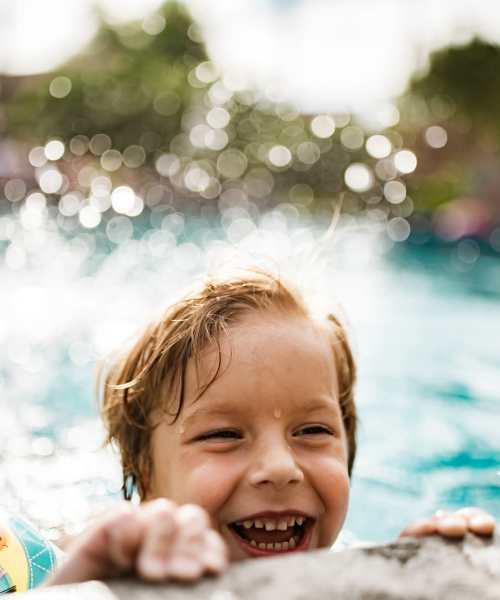 Kid enjoying in pool at Sagewood Estates in Portland, Oregon