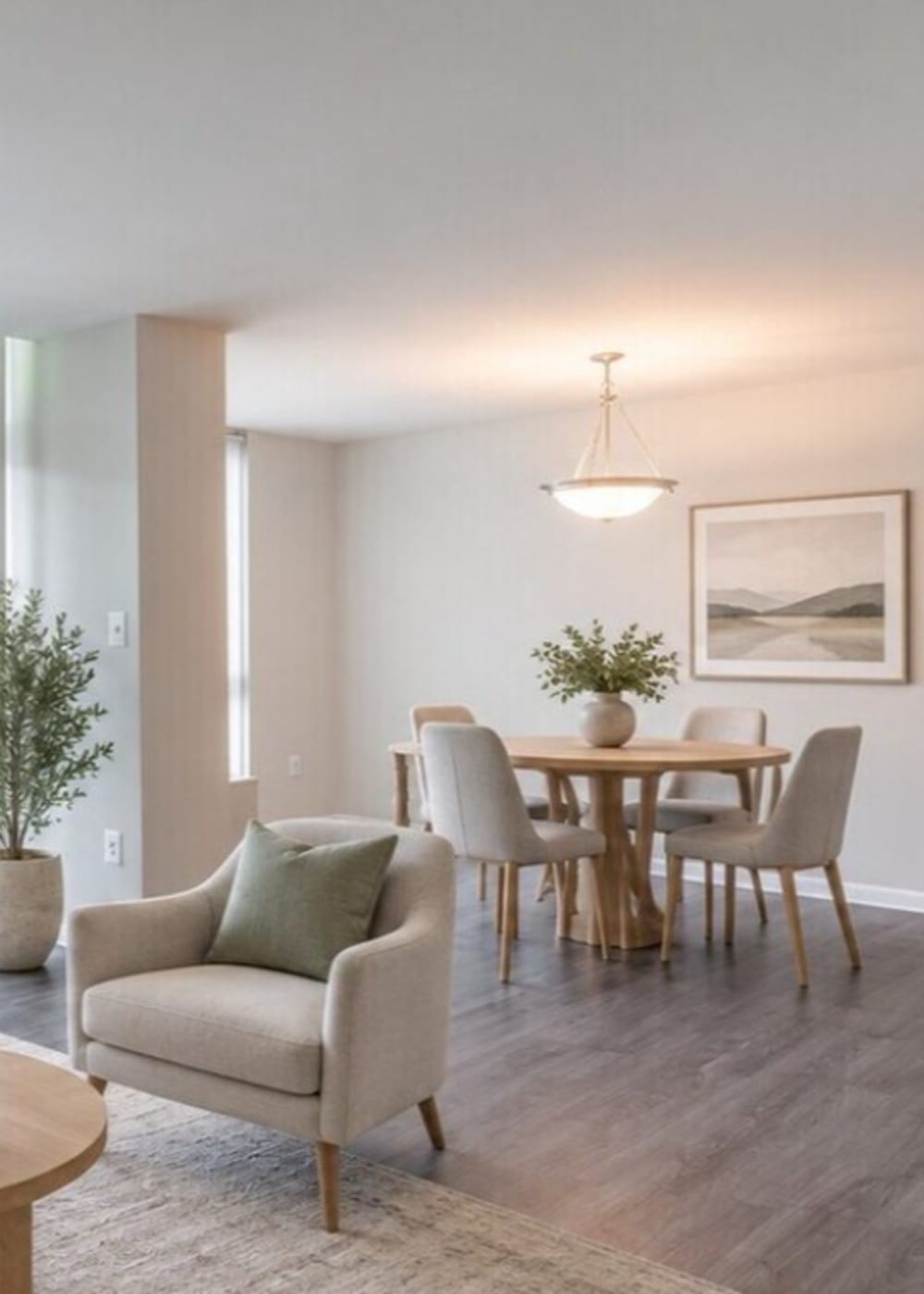 Living room at Charlestowne North in Greenbelt, Maryland