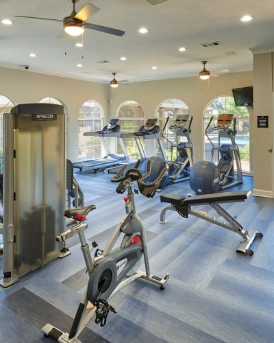 Superb fitness center at Gateway Park Apartments in Denver