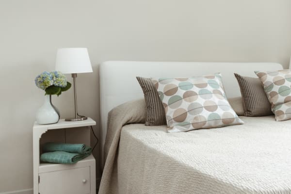 Beautiful bedroom at Bayview Mews in North York, Ontario