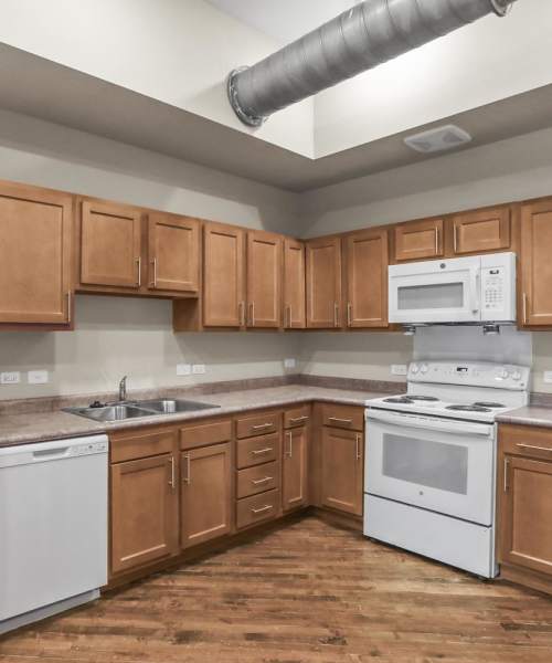 Spacious kitchens for cooking at Lombard Commons in Dallastown, Pennsylvania