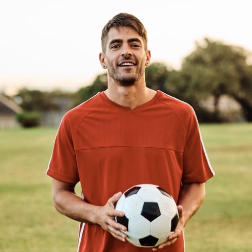 Soccer player at Lumen Doraville in Doraville, Georgia