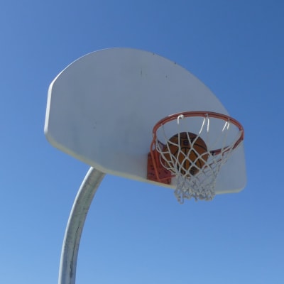 basketball court at Fairway Heights in Twentynine Palms, California