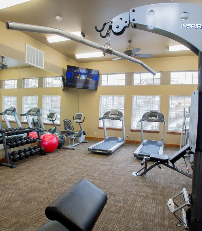 Gym at Portofino Apartments in Wichita, Kansas
