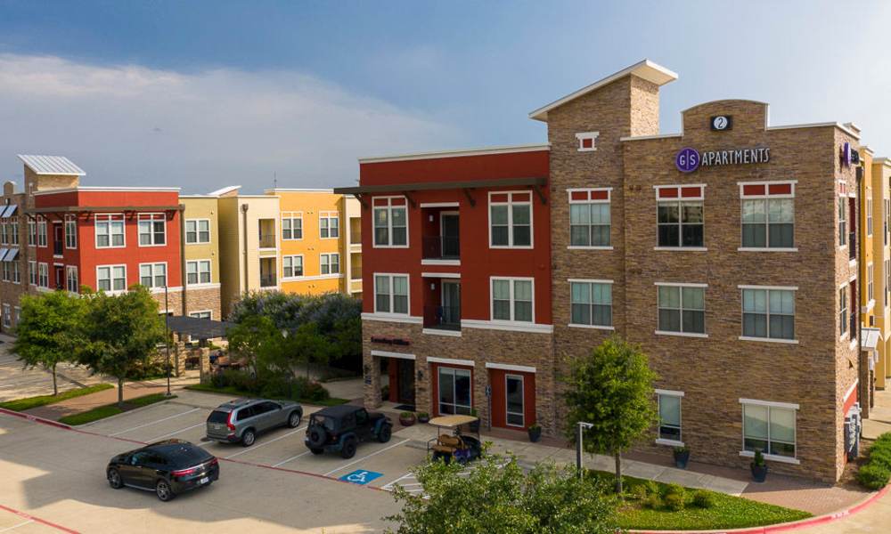 Property exterior taken from higher angle at Grapevine Station in Grapevine,Texas