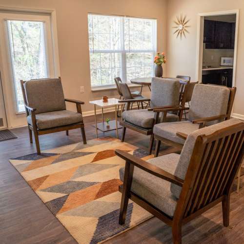 Community living room at Douglas Greene in Kodak, Tennessee