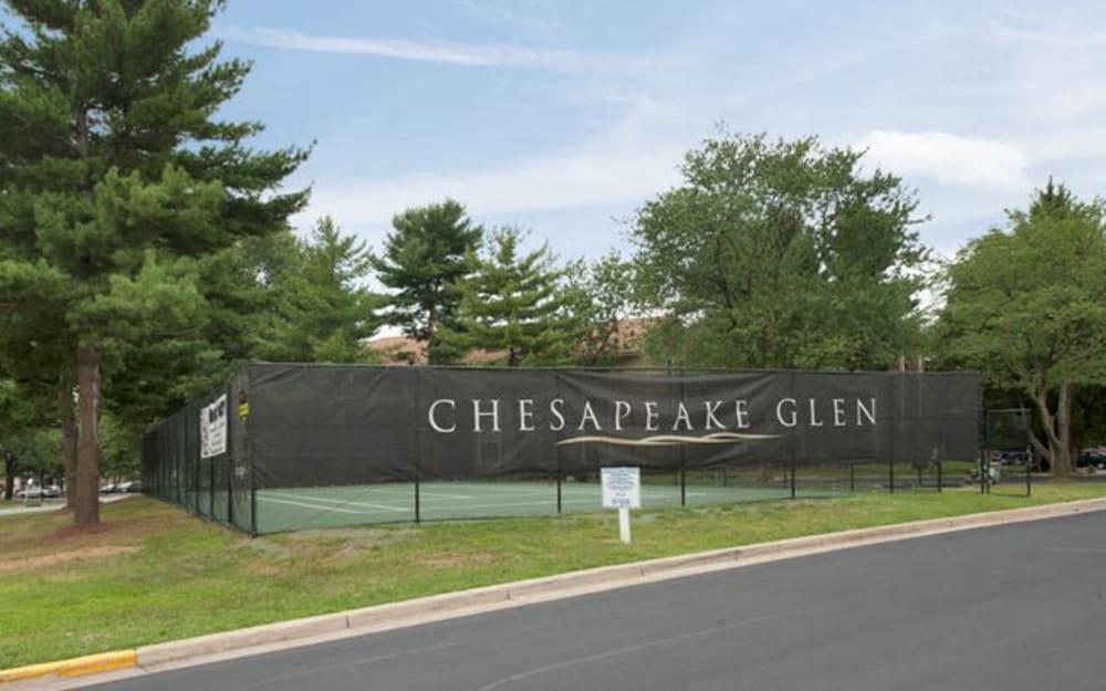Beautiful tennis court at Chesapeake Glen Apartment Homes in Glen Burnie, MD
