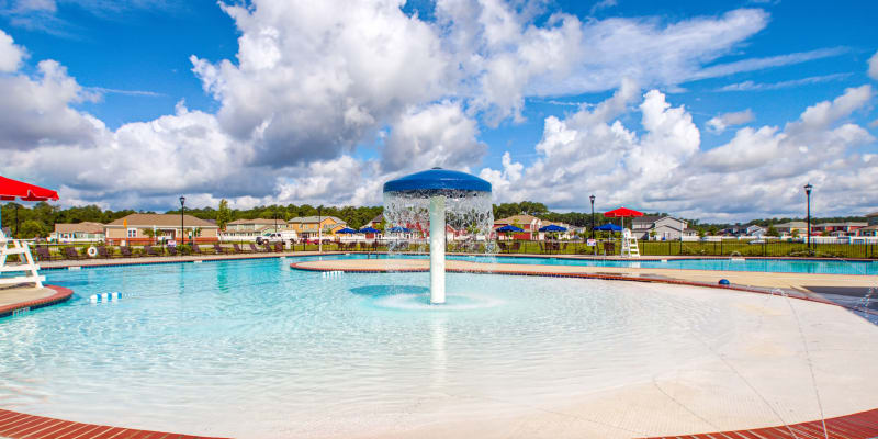 Sparkling swimming pool at Heroes Manor in Camp Lejeune, North Carolina