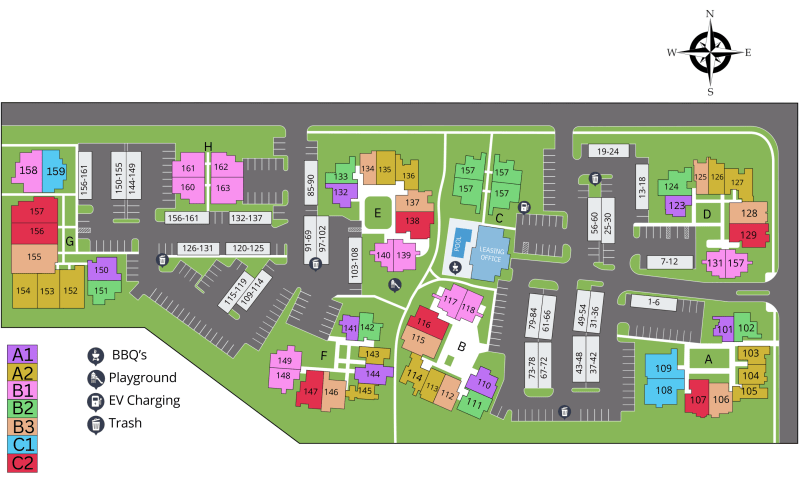 Site Map at Redmond Place Apartments in Redmond, Washington
