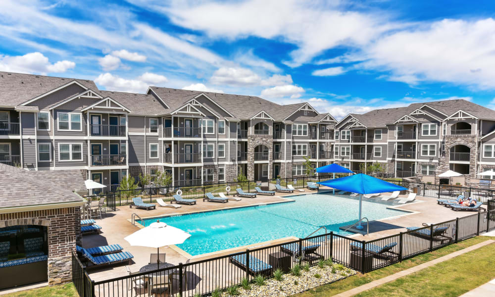 Pool at Cottages at Abbey Glen Apartments in Lubbock, Texas