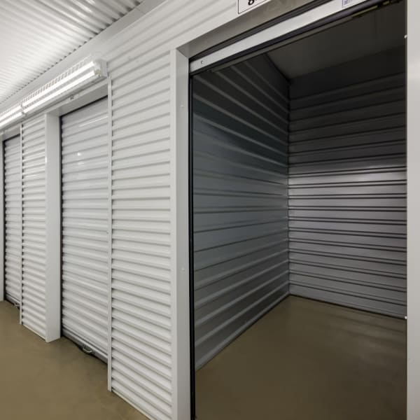 Indoor climate-controlled storage units at StorQuest Self Storage in Kyle, Texas