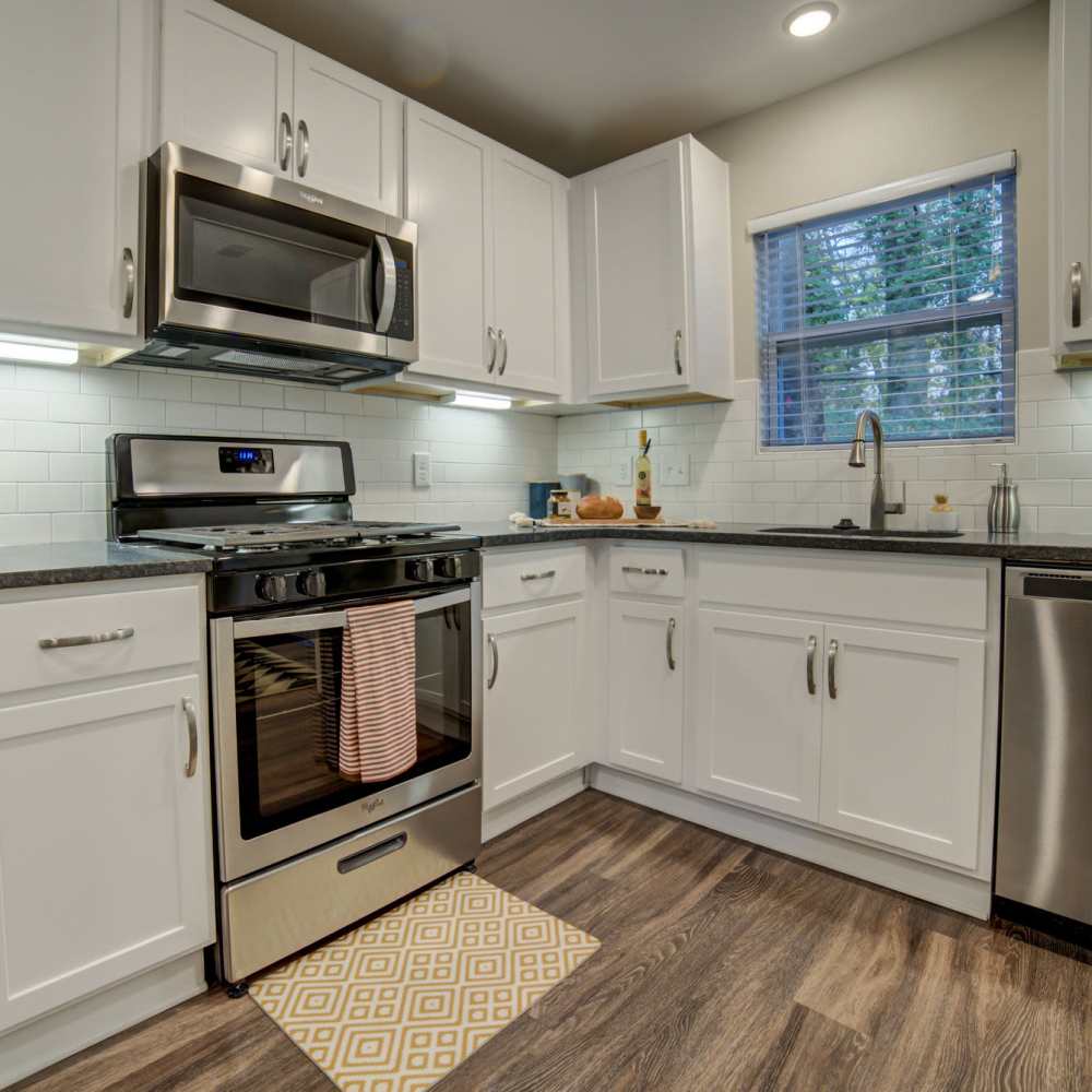 Kitchen with energy-efficient appliances at Avonlea Westside in Atlanta, Georgia